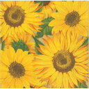10枚ペーパーナプキン ヒマワリ Sunflowers Caspari カスパリ ランチサイズ 花柄 ひまわり 向日葵 サンフラワー 夏柄