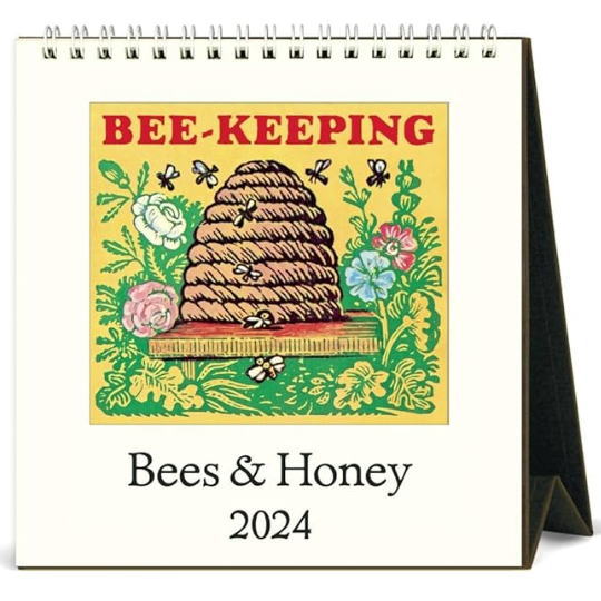 Cavallini&Co 卓上カレンダー2024 ハチと蜂蜜 Bees&Honey ハチとハチミツ カヴァリーニ＆コー カバリーニ 輸入カレンダー デスクカレンダー