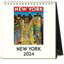 Cavallini&Co 卓上カレンダー2024 ニューヨーク NEW YORK カヴァリーニ＆コー カバリーニ 輸入カレンダー デスクカレンダー