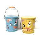 限定缶入り菓子 ネコバケツ缶(ブルー・イエロー)ブルー 菓子詰め合わせ エウレカ