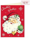 Cavallini クリスマスカード クリスマスグリーティングサンタ Cavallini&Co カヴァリーニ カバリーニ 中無地 ブランクカード シーズンカード