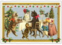 限定 輸入ポストカード エディションタウゼンドショーン クリスマス 食事猫 Edition Tausendschon Cat キャット