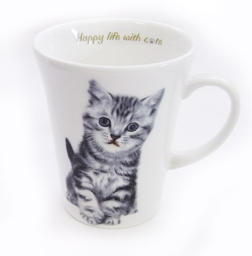 猫食器シリーズ　CATマグカップ　アメショー[KYOSHINKAKOU]猫・ネコ・ねこ・CAT・キッチン・食器・ギフト