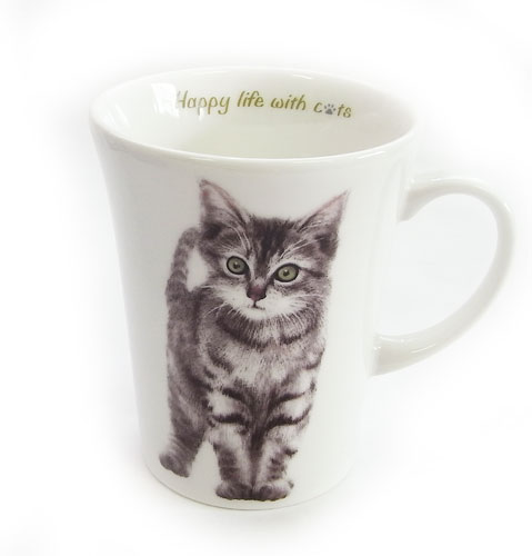 猫食器シリーズ　CATマグカップ　キジトラ[KYOSHINKAKOU]猫・ネコ・ねこ・CAT・キッチン・食器・ギフト