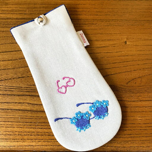 手刺繍メガネケース アロハ Zenma ゼンマ グラスケース 眼鏡ケース めがねケース ベトナム刺繍 手刺繍メガネケース アロハ Zenma ゼンマ グラスケース 眼鏡ケース めがねケース ベトナム刺繍
