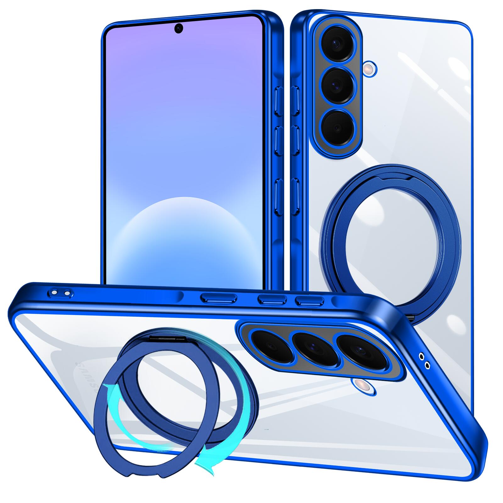Rakuten - Galaxy A57 5G ケース SC-52G SCG38 ケース クリア リング 360°回転スタンド機能 galaxy a57 スマホケース 耐衝撃 ギャラクシー a57 カバー 透明 薄型 軽量 TPU 車載ホルダー 対応 クリア Galaxy A57 5G ケース SC-52G SCG38 ケース クリア リング 360°回転スタンド機能