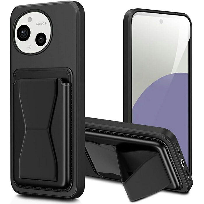 Aquos Sense 9 SH-53E ケース SHG14 カード収納 スタンド付き アクオス Sense9 スマホケース シリコン ケース バンド付き スタンド機能 Aquos Sense 9 SH-53E ケース SHG14 カード収納 スマホケース シリコン ケース バンド付き スタンド機能