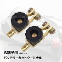 2個セット バッテリーカットターミナル B端子用 バッテリーカットオフスイッチ ブラック 盗難防止 通電カット キルスイッチ 切断スイッチ 漏電防止