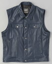 KADOYA DT LEATHER VEST / ネイビー カドヤ公式 楽天市場店