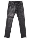 KADOYA LEATHER SLIM PANTS / ブラック カドヤ公式 楽天市場店