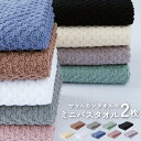 ■ミニバスタオル 2枚セット■　サマルカンタオル約40×100cm／約155g　綿100%で柔らかい肌触り◎　丈夫なドビー織　［1個ならゆうパケット］