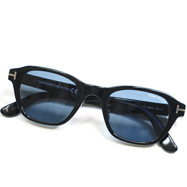 トムフォード サングラス TF-960-D 01V ブラック/ブルー 49□21 145 ウエリントン【中古】