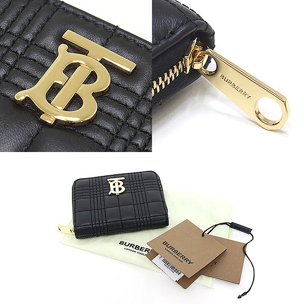バーバリー ローラ ミニ ジップウォレット ブラック ラムスキン 8049292 二つ折り財布 キルティング Sランク 中古 kadusaya78-10033763 質かづさや サンプル画像3