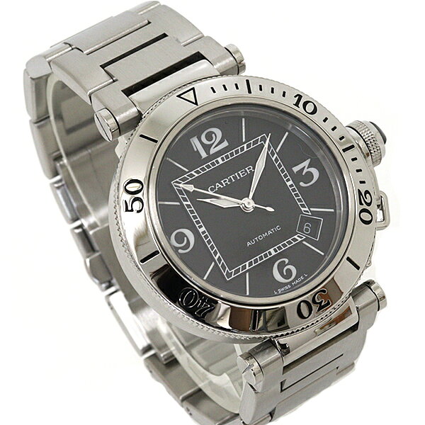 カルティエ Cartier メンズ腕時計 パシャ シータイマー W31077M7 ブラック文字盤 ステンレススチール 自動巻き kadusaya78-10035677 質かづさや サンプル画像2