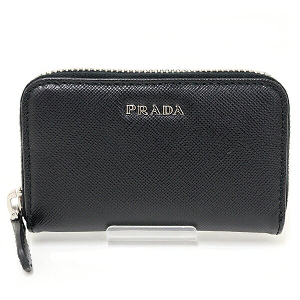 プラダ PRADA パドロックホルダー PORTA LUCCHETTI サフィアーノ トラベル SUV019 NERO ブラック 【中古】Sランク