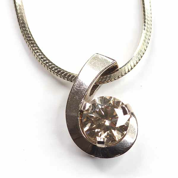 Rakuten - カシケイ Kashikey BROWN DIAMOND ブラウン ダイヤモンド ネックレス 0.30カラット K18 ピンクゴールド K18PG 【中古】Aランク