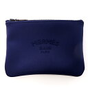 エルメス HERMES ポーチ ネオバン PM クラッチバッグ ブルー・マリン ネイビー ナイロン ポリウレタン 未使用品