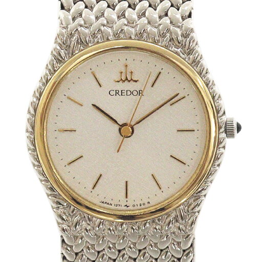 SEIKO セイコー レディース腕時計 クレドール 1271.0060 SS 18K シルバー文字盤 クォーツ 仕上げ済【中古】 SEIKO セイコー レディース腕時計 クレドール 1271.0060 SS 18K シルバー文字盤 クォーツ 仕上げ済【中古】