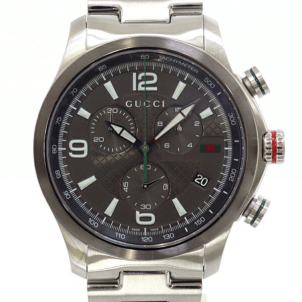 GUCCI グッチ メンズ腕時計 Gタイムレスクロノ YA126238 クロノグラフ グレー文字盤 クォーツ 仕上げ済【中古】