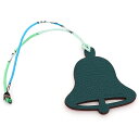 エルメス HERMES プティアッシュ ベル ピンク系×ダークグリーン系 バッグチャーム クリスマスベル Sランク【中古】