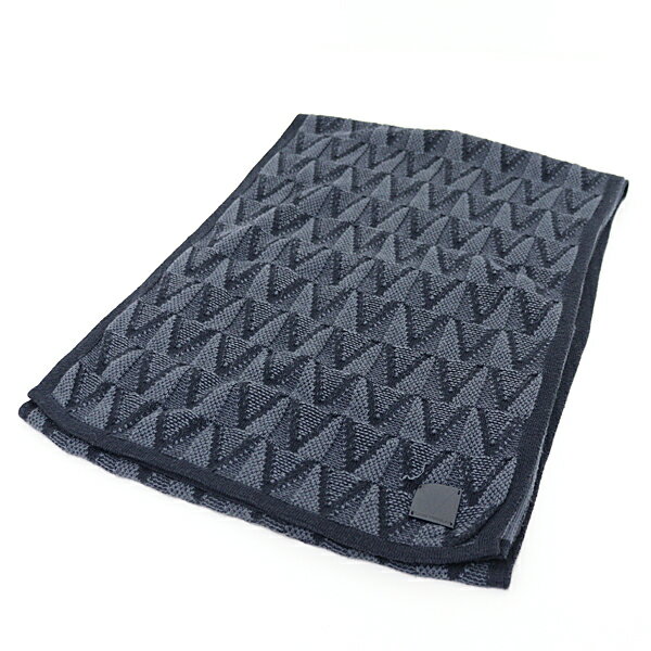 LOUIS VUITTON - ルイヴィトン マフラー エシャルプ・ガストン V グレー コットン85%/カシミヤ15% M70044【中古】