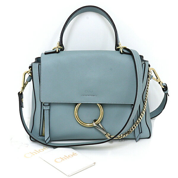 クロエ Chloe フェイデイ 2WAYバッグ ショルダーバッグ ハンドバッグ レザー CHC17WS322HGJ44L フェードブルー 【中古】Sランク