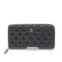 シャネル 財布 レディース（売れ筋ランキング） CHANEL シャネル マトラッセ ラウンドファスナー長財布 AP0242 ゴールド金具 ランダムシリアル ブラック（黒） 未使用品