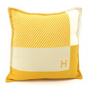 エルメス HERMES クッション Hリヴィエラ 毛 カシミア H103423M ソレイユ 未使用品