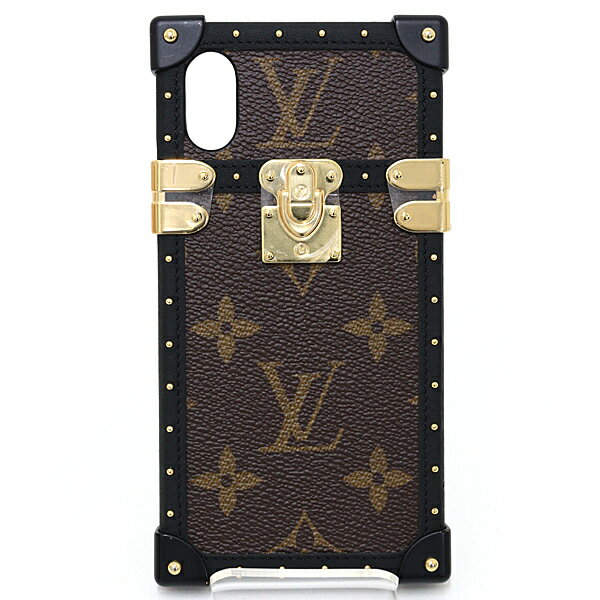 ルイ・ヴィトン LOUIS VUITTON アイ トランク ライト iPhone X/XS モノグラム M67893 ブラウン ゴールド金具 【中古】Aランク