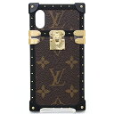 ルイ・ヴィトン LOUIS VUITTON アイ トランク ライト iPhone X/XS モノグラム M67893 ブラウン ゴールド金具 Aランク