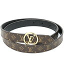 ルイヴィトン LOUIS VUITTON ベルト・LV サークル 20MM リバーシブル M0300 ブラウン ブラック ゴールド金具【中古】Aランク