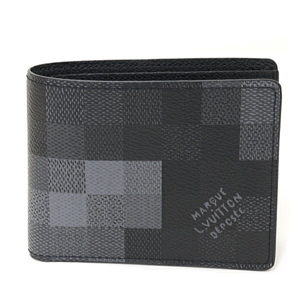 Rakuten - ルイ ヴィトン LOUIS VUITTON ポルトフォイユ・スレンダー ダモフラージュ・ブラック キャンバス M14927 ノワール 【中古】Aランク