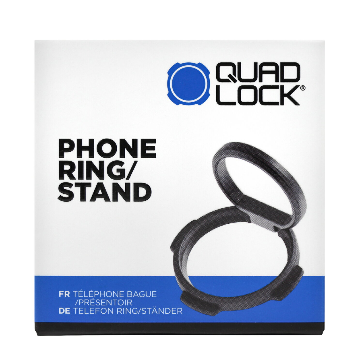  QUAD LOCK クアッドロック バイク スマホホルダー 用 スマートフォンリング＋カラビナ付 クアッドロックケース専用 防振 振動 対策 スマホ 防水 携帯ホルダー スマホ ホルダー バイク用スマホホルダー マウント バイク