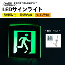 LED 1W 非常口 避難誘導 サイン 看板 置物 玩具 サイン 看板 置物 雑貨 サインライト エスケープ 片面 避難口 防災照明 壁直付型 通路誘導灯 非常灯 電源セット インテリアライト