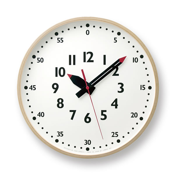 レムノス Lemnos 掛け時計 ふんぷんくろっく funpunclock Lサイズ 365mm ステップムーブメント おしゃれ 北欧 木製 保育園 幼稚園 小学校 子ども キッズ 子ども部屋 勉強 壁掛け 壁掛け時計 掛時計 時計
