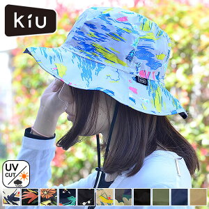 【期間限定！ほぼ全品P10倍】ハット　帽子 kiu UV&RAIN PACKBLE SAFARI HAT UVカット UV サファリハット メンズ 大きいサイズ レディース 撥水 大きい 折りたたみ 防水 日よけ アウトドア 海　プール マリンハット おしゃれ ママ