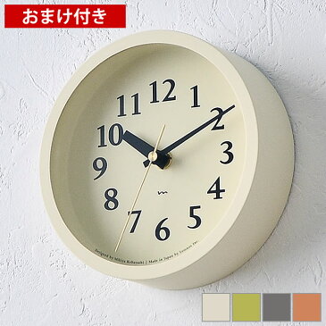 タカタレムノス lemnos 電波時計 エム クロック m clock MK14-04 掛け時計 置き時計 置時計 おしゃれ かわいい 時計 壁掛け アイボリー ピンク グリーン グレー シンプル 北欧 レムノス 置き掛け兼用時計 日本製 プレゼント ギフト