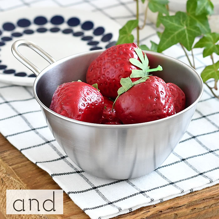 【11月25日ははポイント最大10倍祭♪】ヨシカワ and アンド ステンレス手付きボウル ボウル ステンレス シンプル キッチン 台所 おしゃれ かわいい イ...