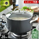 両手鍋 20cm GREENPAN グリーンパン キャセロール 20cm 蓋付き ヴェニス プロ グリーンパン 鍋 キャセロール 調理器具 PFAS FREE ギフト IH 熱伝導 両手なべ 鍋 おしゃれ 丈夫 両手 コーティング 蓋 【レビュー特典付】