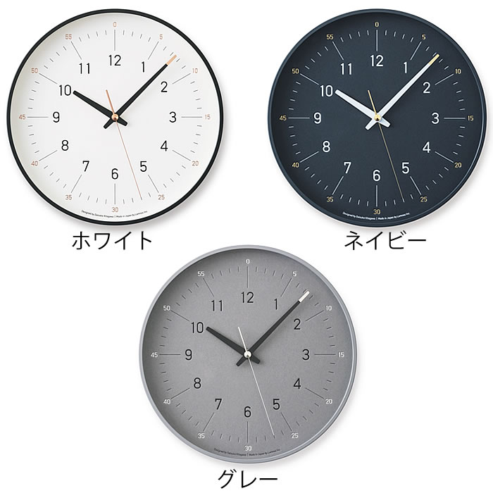 【6/5はポイント最大10倍祭♪】【レビュー特典付】 掛け時計 おしゃれ Lemnos レムノス essent エッセント 掛け時計 知育時計 掛け時計 かっこいい 日本製 読みやすい 60進法 シンプル 子供 北欧 [2]