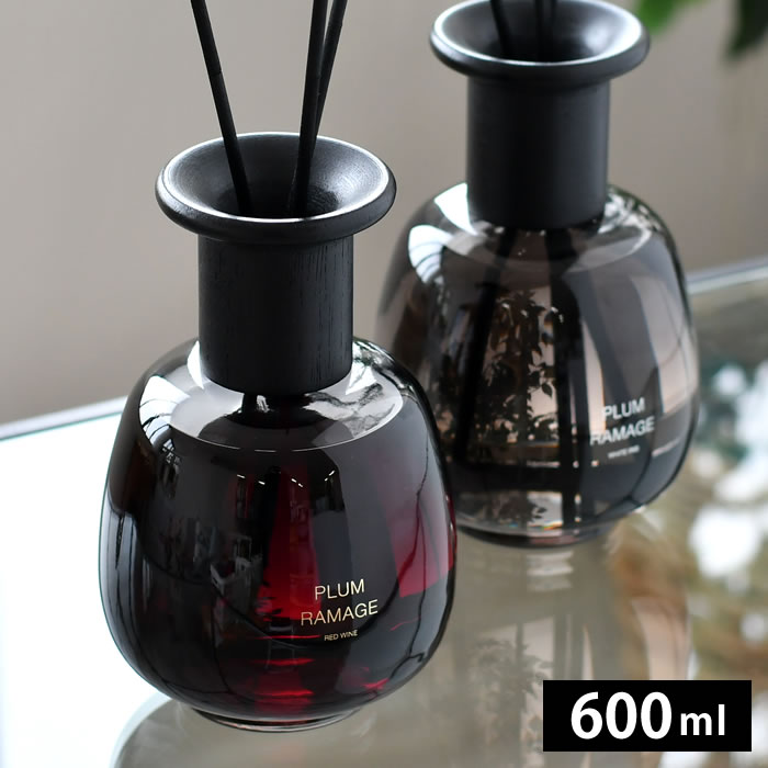 Rakuten - ディフューザー おしゃれ プラムラマージュ 600ml ルームフレグランス 長持ち リードディフューザー インテリア プレゼント ガラスボトル ギフト オシャレ リード 組み立て式 連結 高級感 6ヶ月 シンプル 大容量