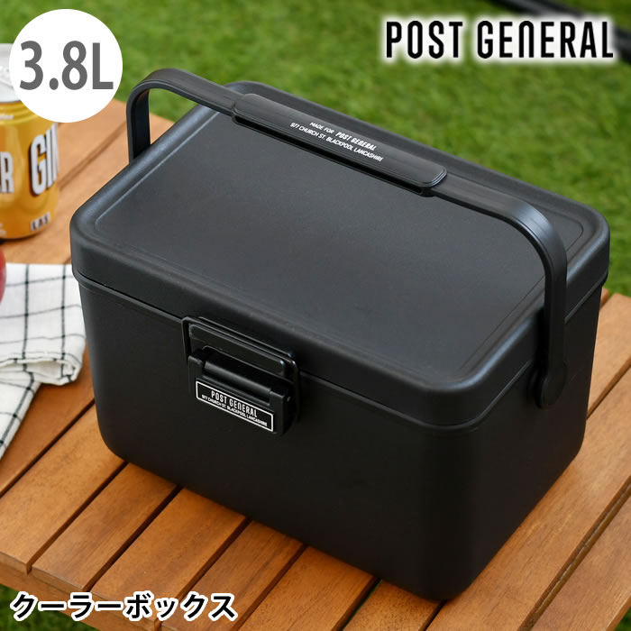 Rakuten - クーラーボックス 小型 POST GENERAL ジ アイスエラ ハードシェルクーラー 3.8L 保冷 BOX アウトドア クラブ 樹脂表面 ポストジェネラル シンプル 保温保冷 オシャレ お弁当 ハンドル 中国 ハードクーラー 飲み物 350ml缶 6本 キャンプ