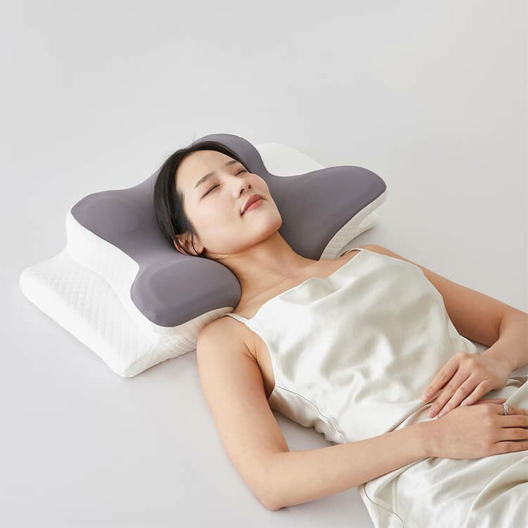 肩こり 快眠枕 低反発 低反発枕 まくら ネックピロー 安眠枕 蒸れない ストレートネック 枕 首こり解消 ストレス解消 いびき防止 枕 改善 昼寝 蝶形 人間工学 仰向け 頸椎サポート 姿勢矯正 首こり 柔らかい プレゼント 誕生日 ギフト 敬老の日 父の日 母の日 [3]