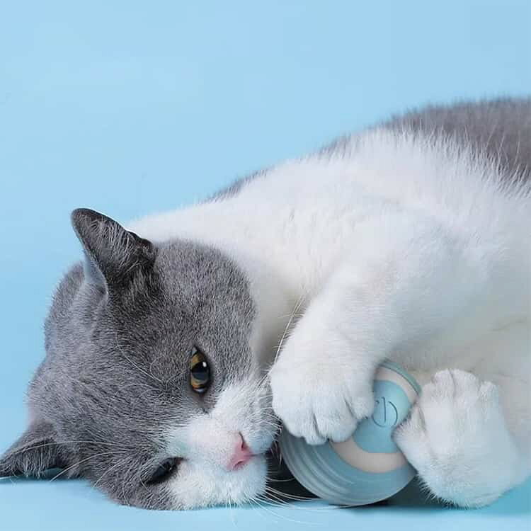 ペット 静音 猫じゃらし ストレス解消 電動ボール 自動走行 猫おもちゃ シリコンボ...