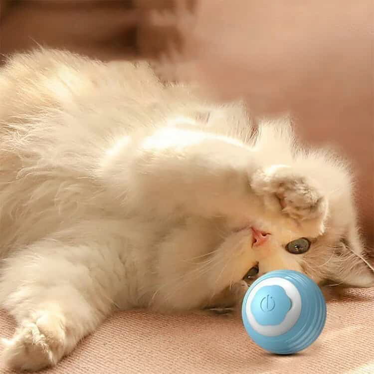 ペット 静音 猫じゃらし ストレス解消 電動ボール 自動走行 猫おもちゃ シリコンボ...