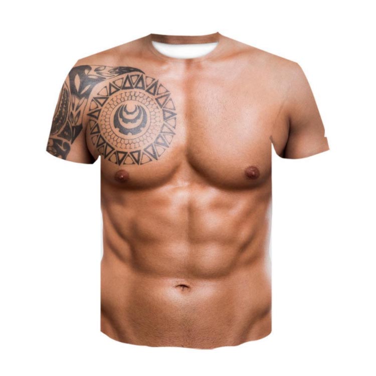 男の裸 面白いtシャツ 半袖 筋肉 おもしろ tシャツ マッチョ 筋肉服 服 tシャツ 筋肉tシャツ 男女兼用 仮装 筋肉 男性 面白いtシャツ 偽筋肉 コスプレ 3Dデジタル プリント ハロウィン 仮装 イケメン筋肉 コスプレ イベント パーティー お祭り 新年会 忘年会 2XS～6XL kaedeya-10008357 かえで屋 サンプル画像3