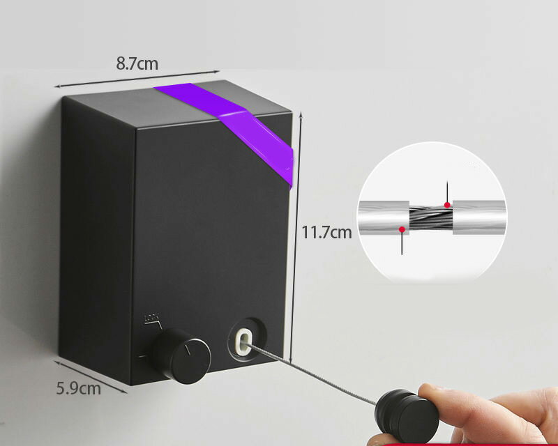 室内物干し 耐荷重30KG 物干しワイヤー ダブルロープ 全長4.25M 自由伸縮可能 穴開け不要 スローリカバリー 隠し物干し用ロープ 室内物干しワイヤー