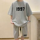 スウェット 半袖 上下セット Tシャツ ハーフパンツ サラッと薄手 清涼感 ルームウェアー リラックスウェア 部屋着 大きいサイズ ロゴ 送料無料
