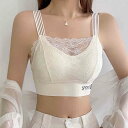 送料無料 ノンワイヤー レース ブラ カップ付き ブラジャー インナー スポーツブラ ノンワイヤーブラジャー 脇高 美乳 谷間 バストアップ 美背 やわらか ソフト(4)