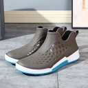 レインシューズ メンズ レディース レインブーツ 一体成型 雨靴 ローカット ショートブーツ 完全防水 大きいサイズ ショート丈 スニーカー 滑り止め 軽量 軽...